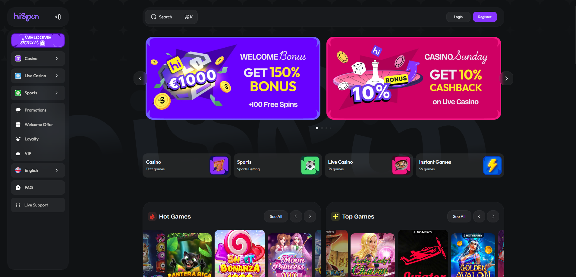 HiSpin Plattform-Design